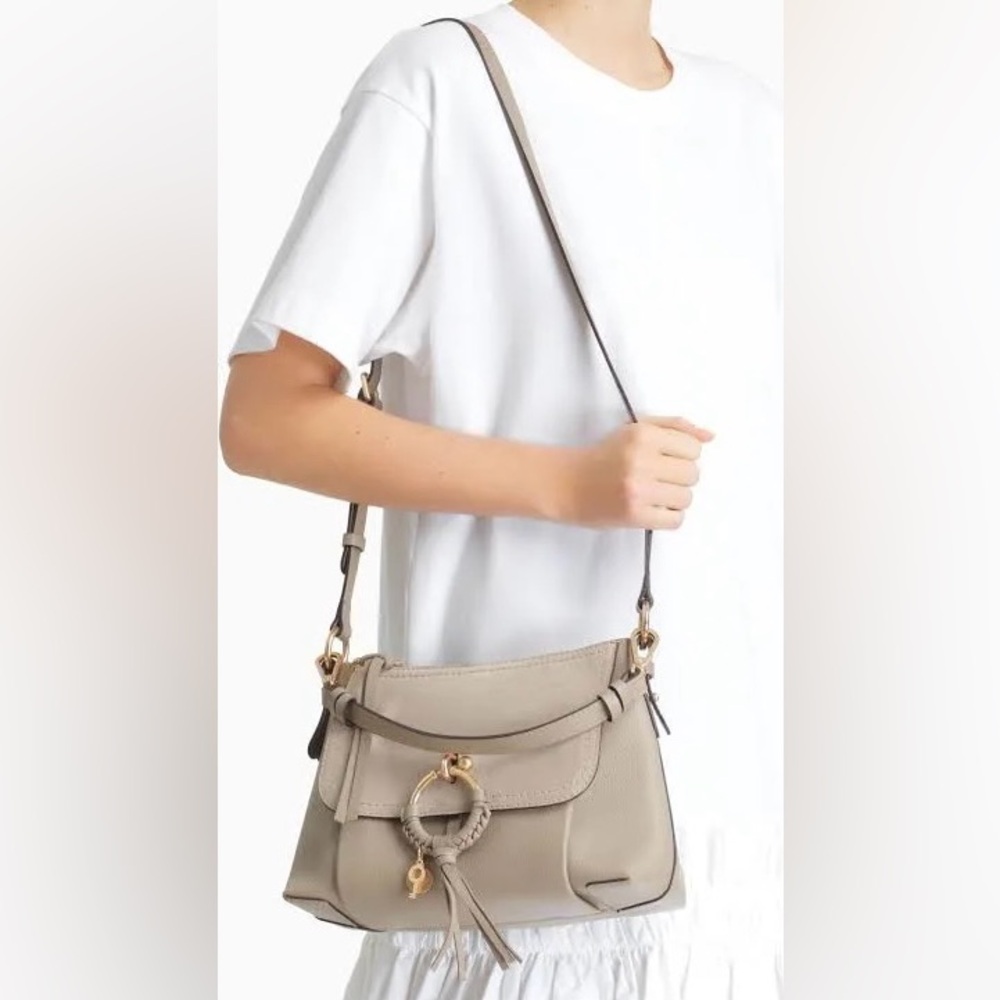 See by Chloé Joan Motty Gray Leather Bag